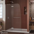 Dreamline DreamLine SHDR-3445720-01 45 in. Aqua Ultra Frameless Hinged Shower Door - Chrome SHDR-3445720-01